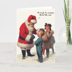 Carte de Noël amusante - Père Noël du charbon du p