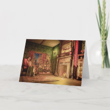 Carte de Noël ancienne à l'anglaise victorienne