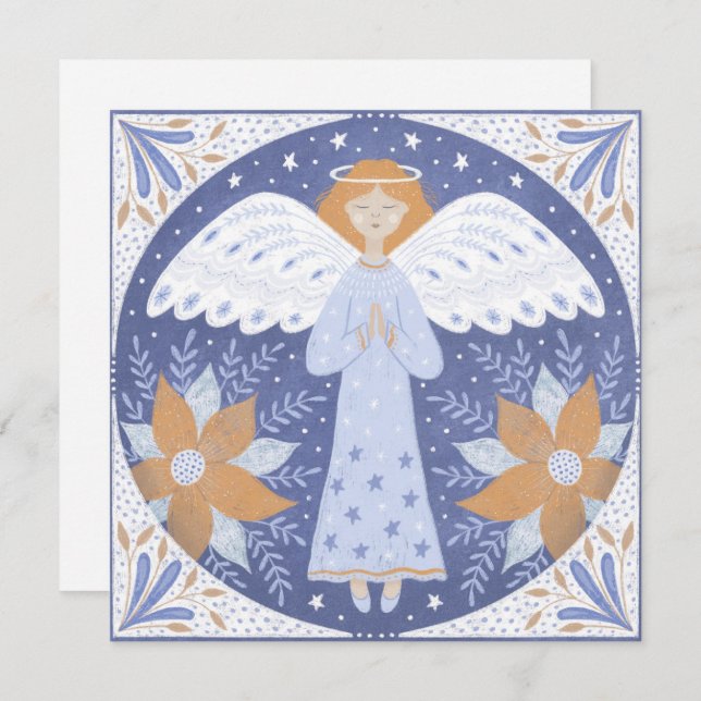 Carte de Noël Angel (Devant / Derrière)
