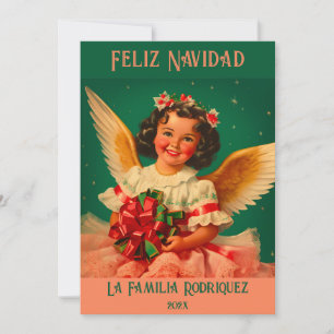 Carte de Noël Angel Feliz Navidad