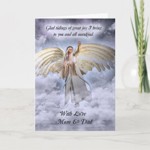 Carte de Noël Angel Maman & Papa Religieux