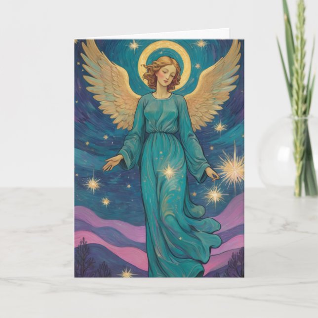 Carte de Noël Angel - Personnaliser VOS (Devant)