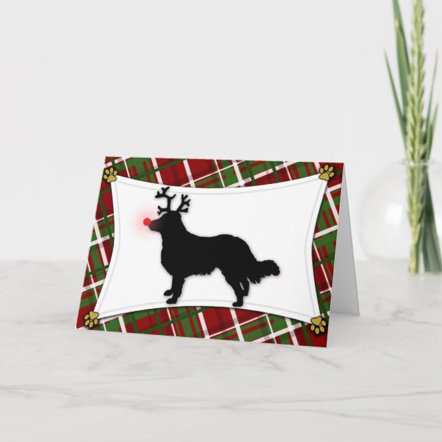 Carte de Noël anglaise Shepherd Reindeer (Devant)