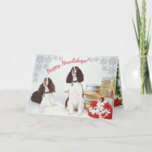 Carte de Noël anglaise Springer Spaniel