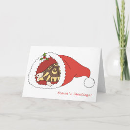 Carte de Noël angulée personnalisable de tortue