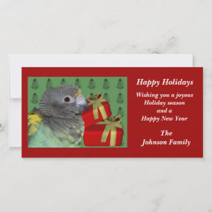 Carte de Noël animal Meyers Parrot