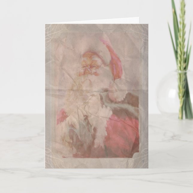 Carte de Noël antique de lettre de Noël de Père (Devant)