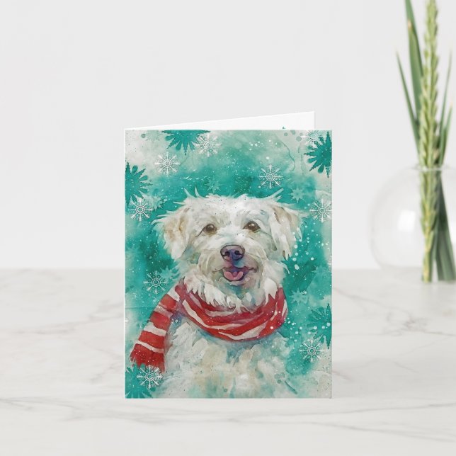 Carte de Noël AP433B1 pour chien multimédia mixte (Devant)