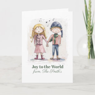 Carte de Noël aquarelle fantaisiste de lutin de No