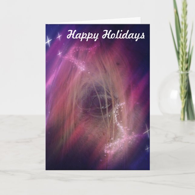 Carte de Noël Arabe de cheval (Devant)