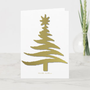 Carte de Noël Arbre en or