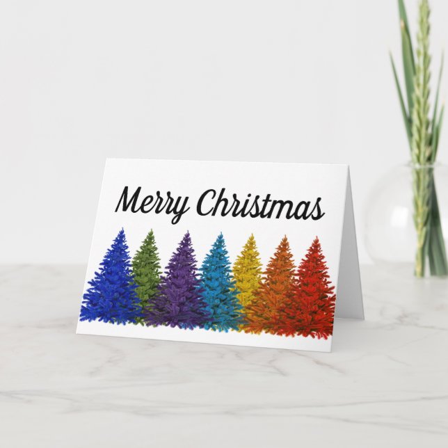 Carte de Noël Arc-en-ciel personnalisée (Devant)