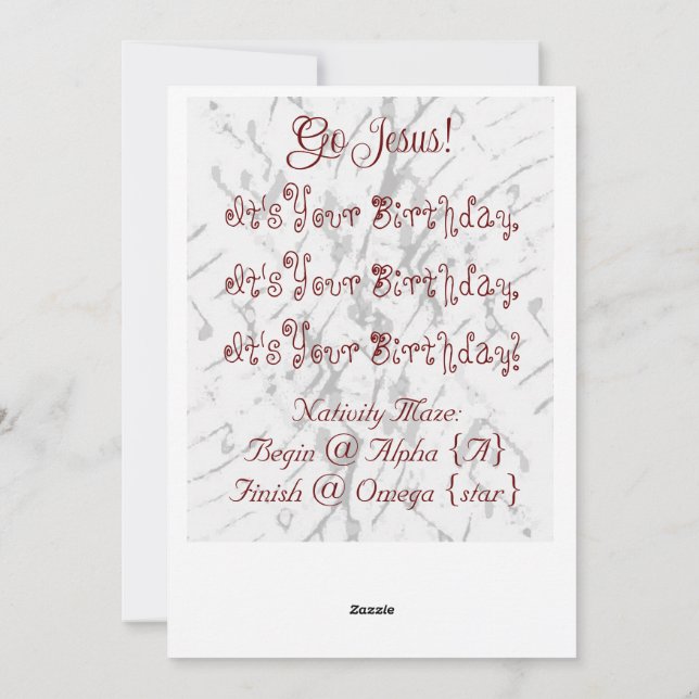 Carte de Noël Art Maze Nativité (Dos)