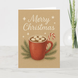 Carte de Noël au cacao chaud