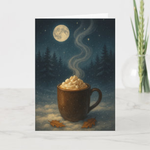 Carte de Noël au cacao chaud - Salutation de vacan