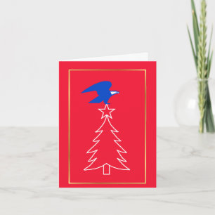 Carte de Noël au pygargue à tête blanche