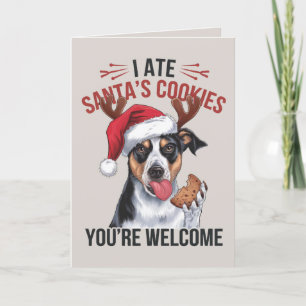 Carte de Noël australienne Shepard Funny Chien