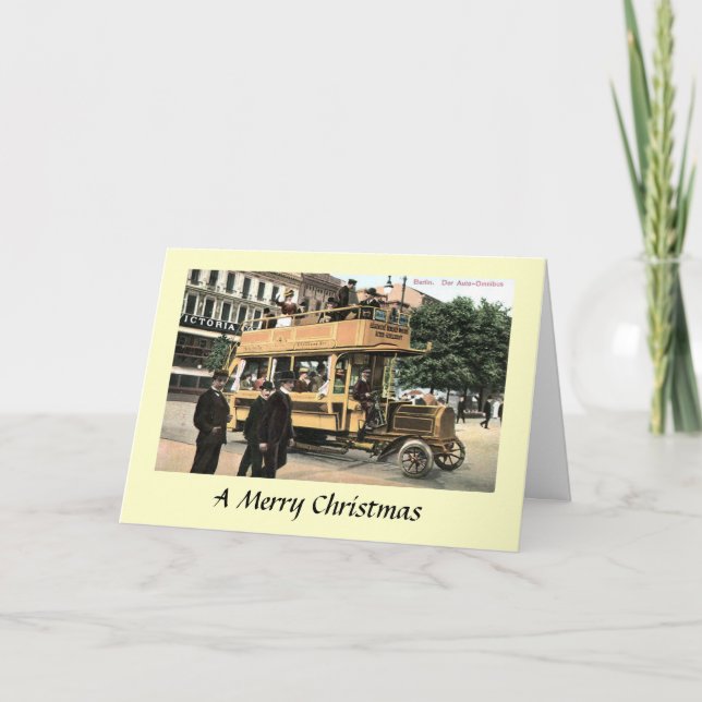 Carte de Noël - Auto-Omnibus Berlin (Devant)