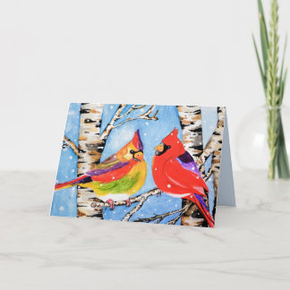 Carte de Noël aux cardinaux de Noël