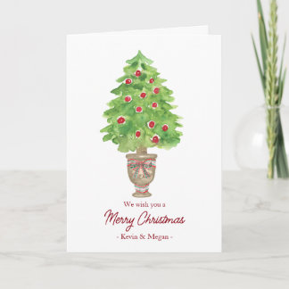 Carte de Noël avec arbre sans photos à l'intérieur
