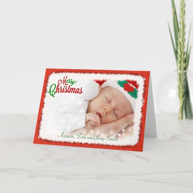 Carte de Noël avec cadre du Père Noël (Devant)