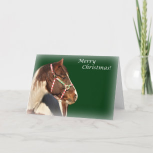 Carte de Noël avec cheval