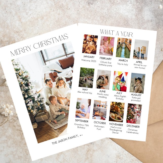 Carte de Noël avec collage de photo de famille Que (Créateur téléchargé)