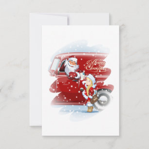 Carte de Noël avec dessin animé Snow Maiden - Post