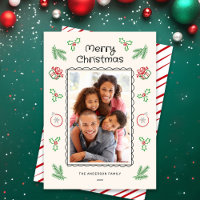 Carte de Noël avec gribouillis mignons Photo NoëlF