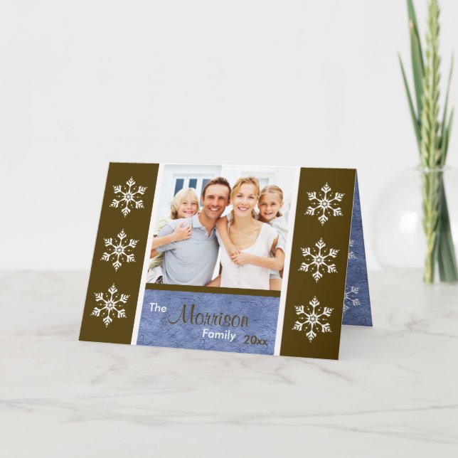 Carte de Noël avec insertion de photos familiales (Devant)