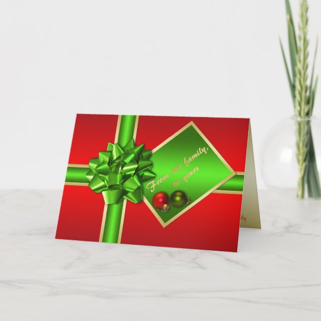 Carte de Noël avec insertion de photos familiales (Devant)
