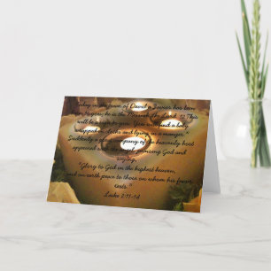 Carte de Noël avec le verset de la bible de Noël