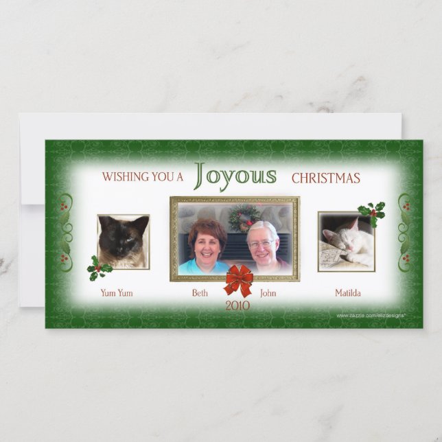 Carte de Noël avec notre photo ensemble (Devant)