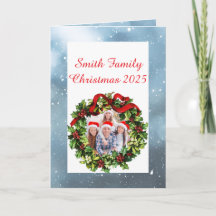 Carte de Noël avec photo de famille personnalisée