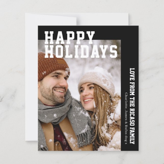 Carte de Noël avec photo et texte personnalisés (Devant)
