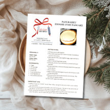 Carte de Noël avec recette de crêpe au four finlan