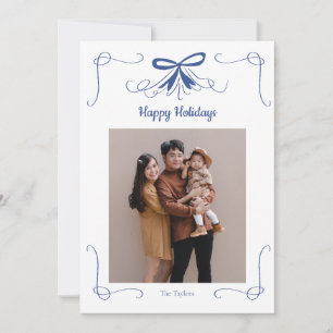 Carte de Noël avec ruban naval pour photo de vacan