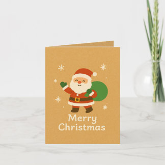 Carte de Noël avec Santa Claus Joyeux Noël