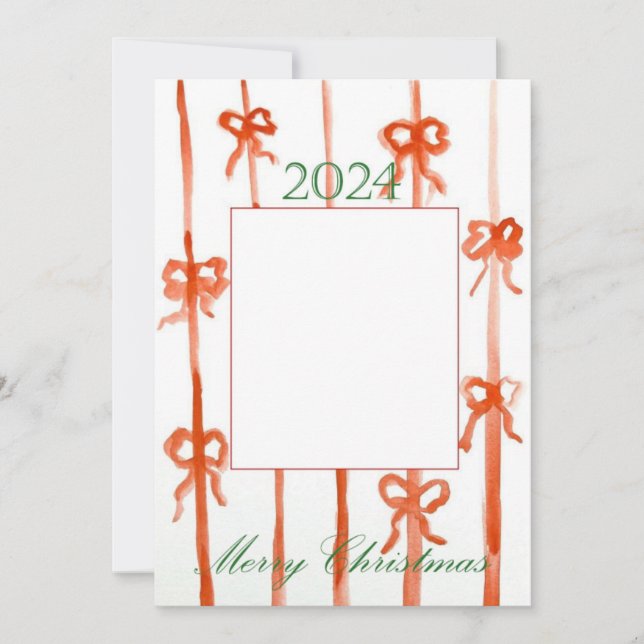 Carte de Noël avec un nœud (Devant)
