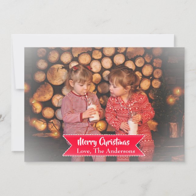 Carte de Noël avec Vignette aux arêtes dégradées (Devant)