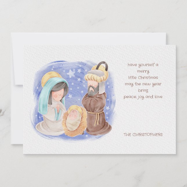 Carte de Noël Baby Jesus Nativité (Devant)