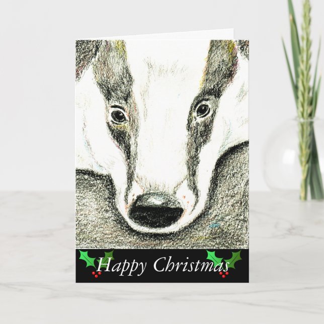 Carte de Noël Badger (JZH10) (Devant)
