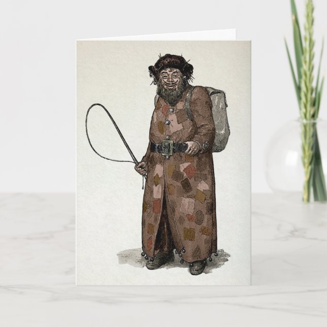 Carte de Noël Belsnickel vintage (Devant)