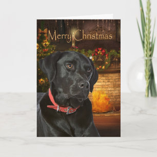 Carte de Noël Black Lab