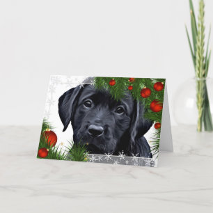 Carte de Noël Black Lab - Chien mignon Chien Chien