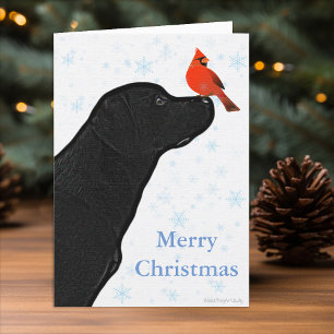 Carte de Noël Black Labrador