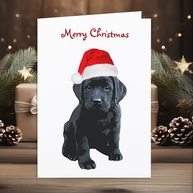 Carte de Noël Black Labrador (Créateur téléchargé)