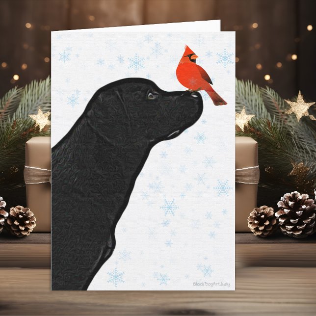 Carte de Noël Black Labrador (Créateur téléchargé)