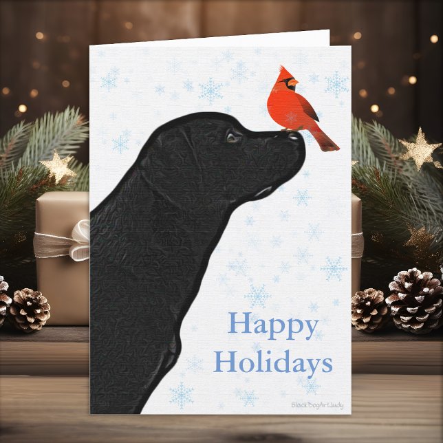 Carte de Noël Black Labrador - Carte de vacances (Créateur téléchargé)