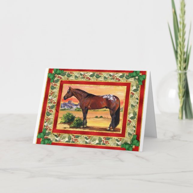Carte de Noël blanche Appaloosa Horse (Devant)